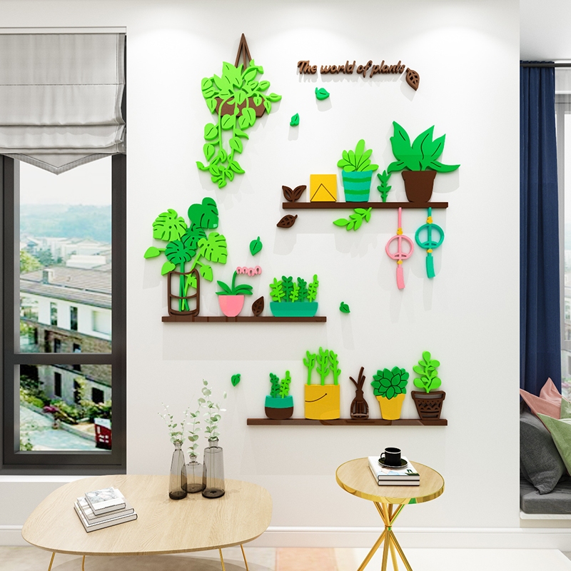 【DAORUI】สติกเกอร์อะคริลิค ลายต้นไม้ 3D มีกาวในตัว สําหรับติดตกแต่งผนังบ้าน ห้องนอน หอพัก ร้านอาหาร ห้องเรียนอนุบาล