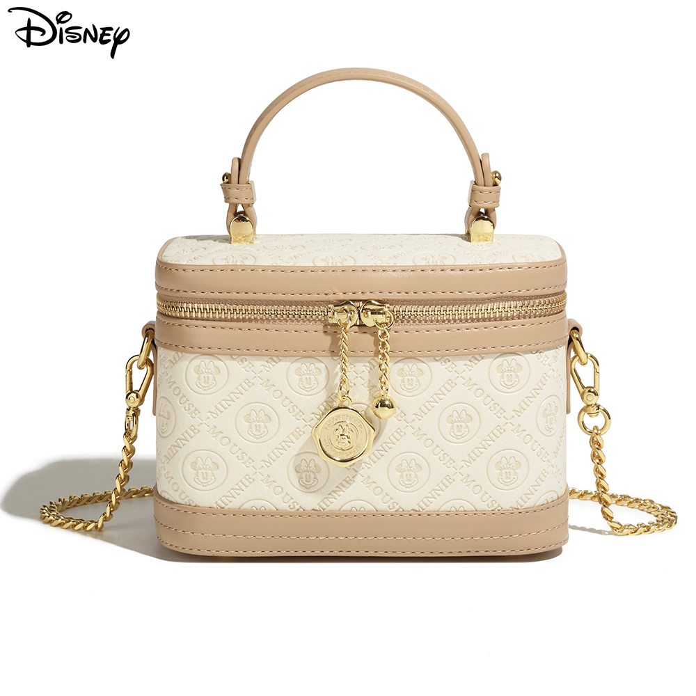 Disney ของแท้ กระเป๋าสะพายไหล่ กระเป๋าถือ ทรงบักเก็ต ลายมิกกี้เมาส์ สีพื้น แฟชั่นสําหรับสตรี BMK-71356