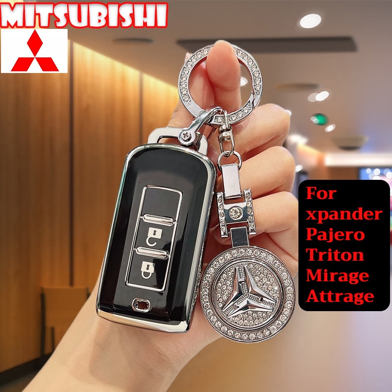 เคสกุญแจรถ 2/3 ปุ่ม Mitsubishi Mirage/Pajero/Attrage/Triton/outlander/ASX/xpander พวงกุญแจเคสกุญแจ