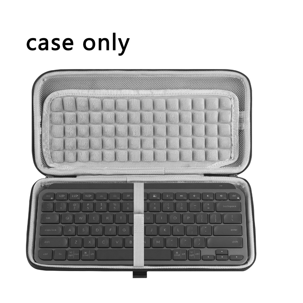 เคสคีย์บอร์ด Geekria เข้ากันได้กับคีย์บอร์ดขนาดเล็ก MX Keys, กระเป๋าเดินทาง (สีเทาเข้ม)