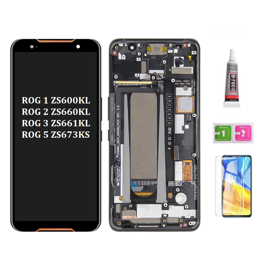 Amoled พร้อมกรอบ สําหรับ Asus ROG Phone 1 2 3 Strix 5 จอแสดงผล LCD พร้อมหน้าจอสัมผัสประกอบ