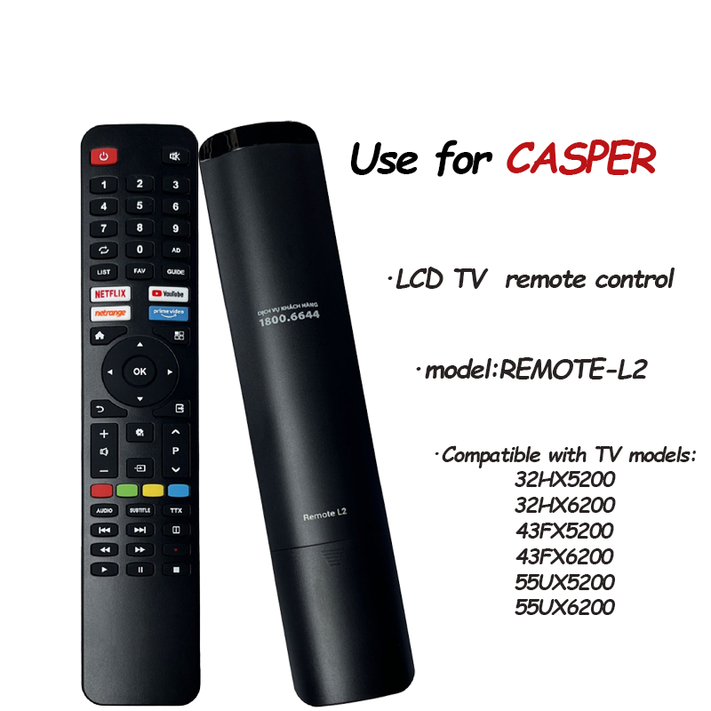 Remote รีโมททีวี HOMEMAX/Casper LCD TV รีโมทคอนโทรล REMOTE-L2 32HX5200 32HX6200 43FX5200 43FX6200 55UX5200 55UX6200