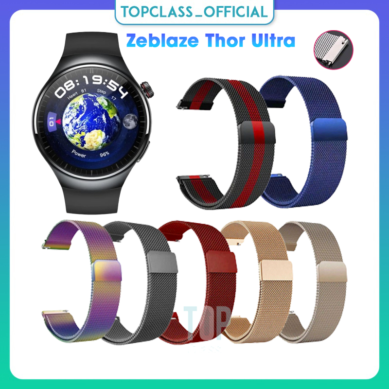 สายนาฬิกาข้อมือ โลหะ แม่เหล็ก แบบเปลี่ยน สําหรับ Zeblaze Thor Ultra Smart Watch