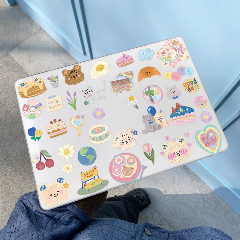 เคสแป้นพิมพ์ พิมพ์ลายภาพวาดสีน้ํามัน รูปสัตว์ สําหรับ 2024 Air M3 13 นิ้ว A3113 Air15 M3 A3114 2023 Pro M3 14 นิ้ว A2992 A2918 Air M2 A3681 A2941 2020 Pro13 M1 A2338 Air13.3 A2337