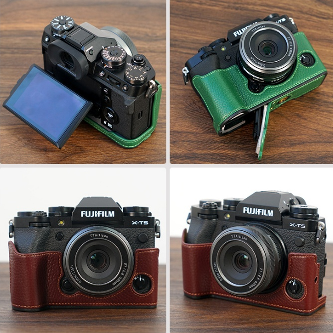 เคสกระเป๋าใส่กล้อง หนัง PU สําหรับ Fujifilm XT5 Fuji X-T5 Geunine