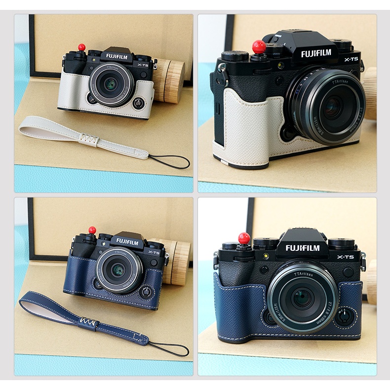 เคสกระเป๋าใส่กล้อง หนัง PU สําหรับ Fujifilm XT5 Fuji X-T5 Geunine
