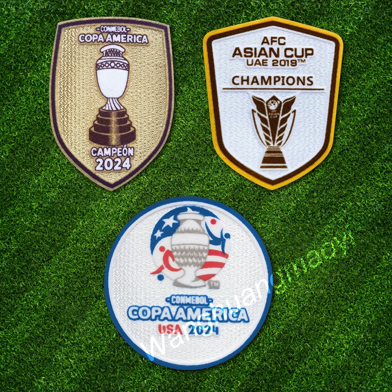 แผ่นแพทช์ผ้ากํามะหยี่ขนนิ่ม ลายฟุตบอล Copa America League 2024
