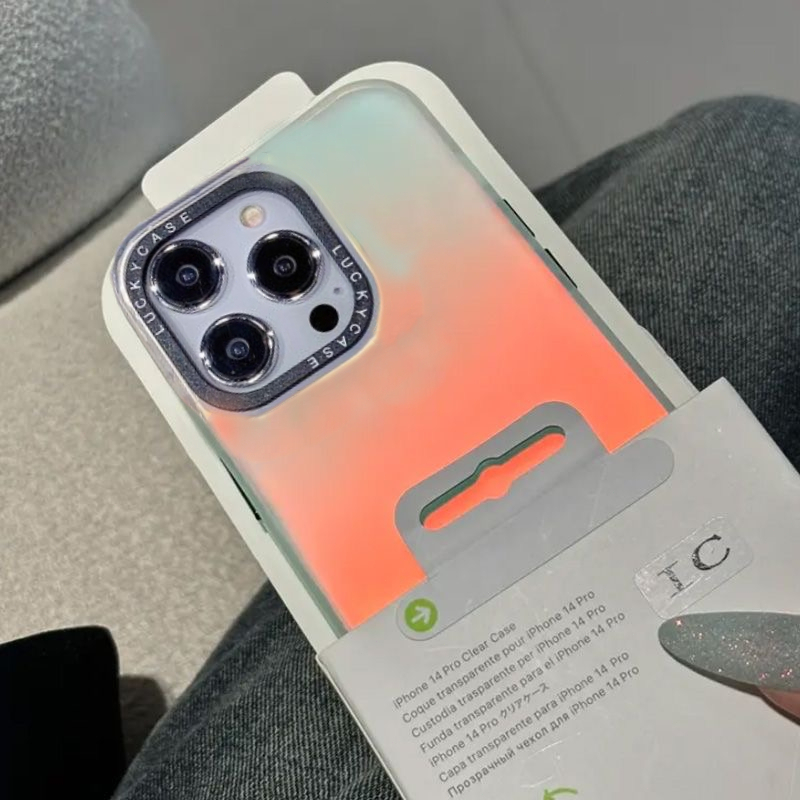 หรูหรา Casetify สําหรับ iPhone 14 Pro Max เคสโทรศัพท์ Aurora Gradient เลเซอร์ Hard PC TPU Hybird สําหรับ iPhone 11 12 13 Pro Max