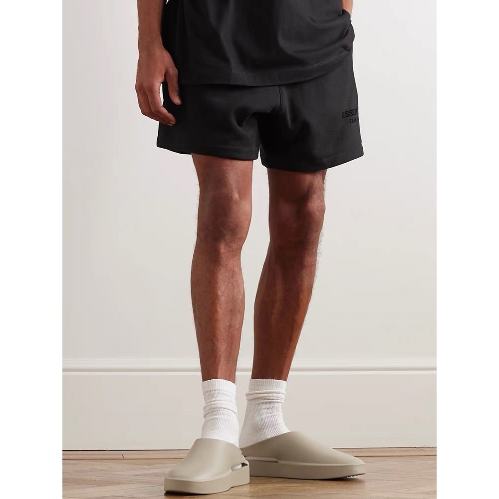 ใหม่ FEAR OF GOD FOG กางเกงขาสั้น พิมพ์ลายโลโก้ FEAR OF GOD FOG Double line ESSENTIALS24FALL High St