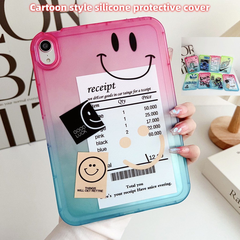 เคสซิลิโคน TPU ลายการ์ตูน หลายรูปแบบ กันกระแทก สําหรับ iPad Mini 6 5 4 Air 5 4 3 2 Pro 11 10.9 10.5 10.2 9.7