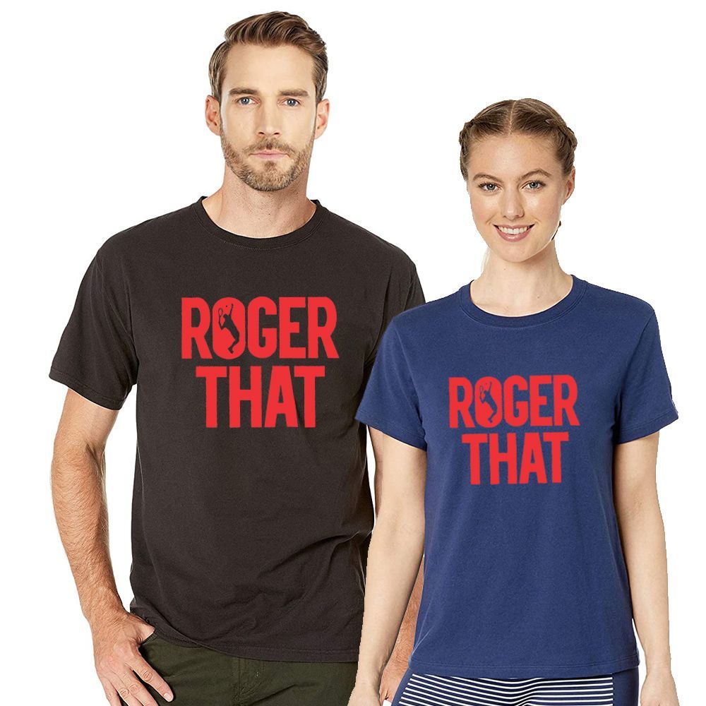 เสื้อยืดแขนสั้น ผ้าฝ้ายแท้ พิมพ์ลายตัวอักษร Swiss King Federer Roger That สําหรับผู้ชาย และผู้หญิง
