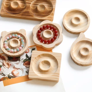 ✨ ถาดไม้เนื้อแข็ง สำหรับจัดเรียงลูกปัด ทำสร้อยข้อมือ DIY งานแฮนด์เมด 1 ชิ้น