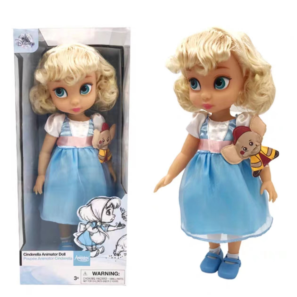 Disney Store Animator Doll Princess Cinderella Young Toddler Baby Animator Doll 15"  Disney Store ตุ๊กตาเจ้าหญิงซินเดอเรลล่า อนิเมชั่น 15 นิ้ว สําหรับเด็กวัยหัดเดิน