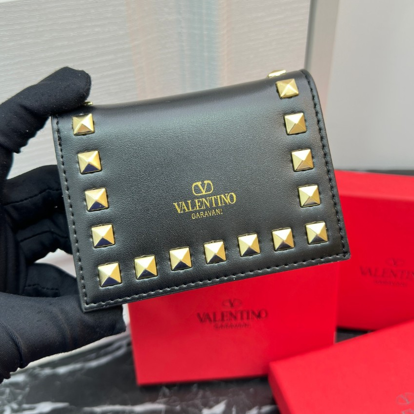 Valentino กระเป๋าสตางค์หนัง พับได้ อเนกประสงค์ สําหรับผู้หญิง