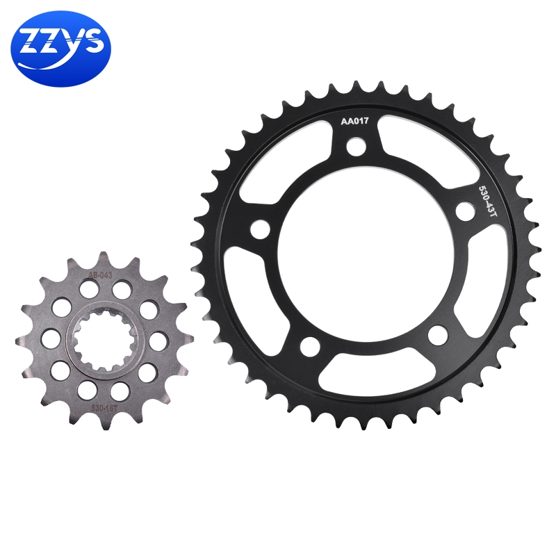 530 16T 40T 41T 43T 44T รถจักรยานยนต์ Carburized เหล็กด้านหน้าและด้านหลังเฟืองชุดสําหรับ Honda CBR90