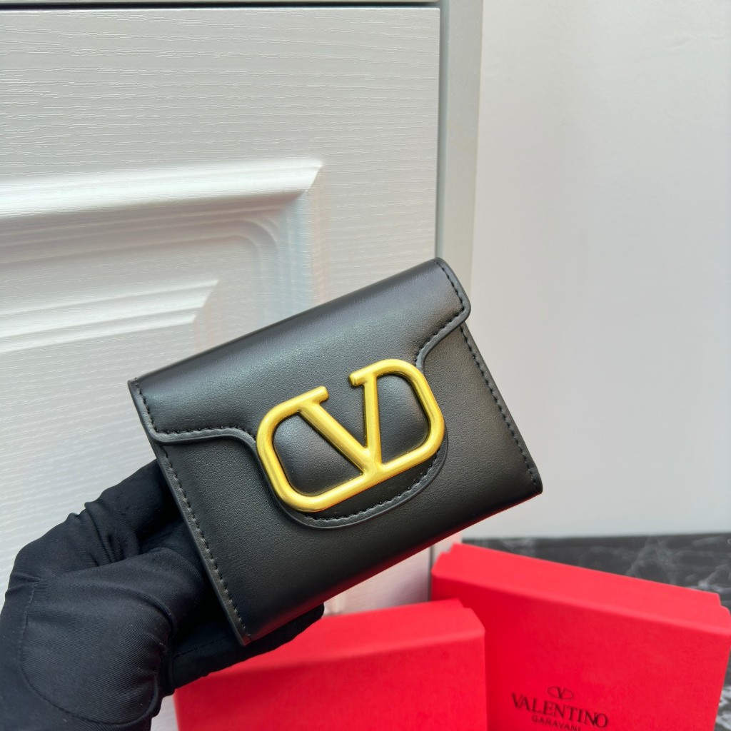 Valentino กระเป๋าสตางค์หนัง พับได้ อเนกประสงค์ สําหรับผู้หญิง