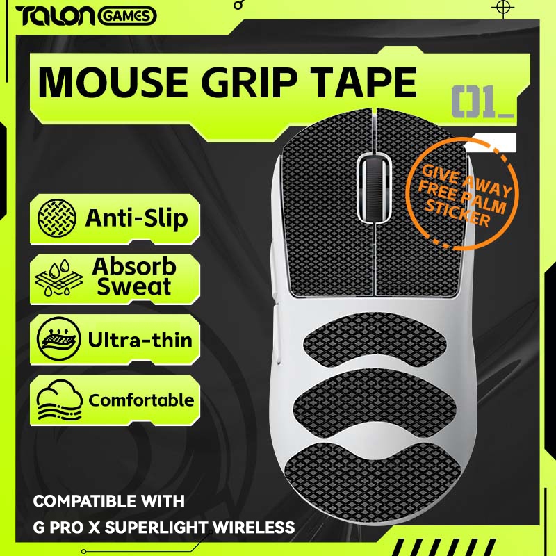 TALONGAMES เทปจับเมาส์สําหรับเมาส์เล่นเกมไร้สาย Logitech G Pro X Superlight / G PRO X 2