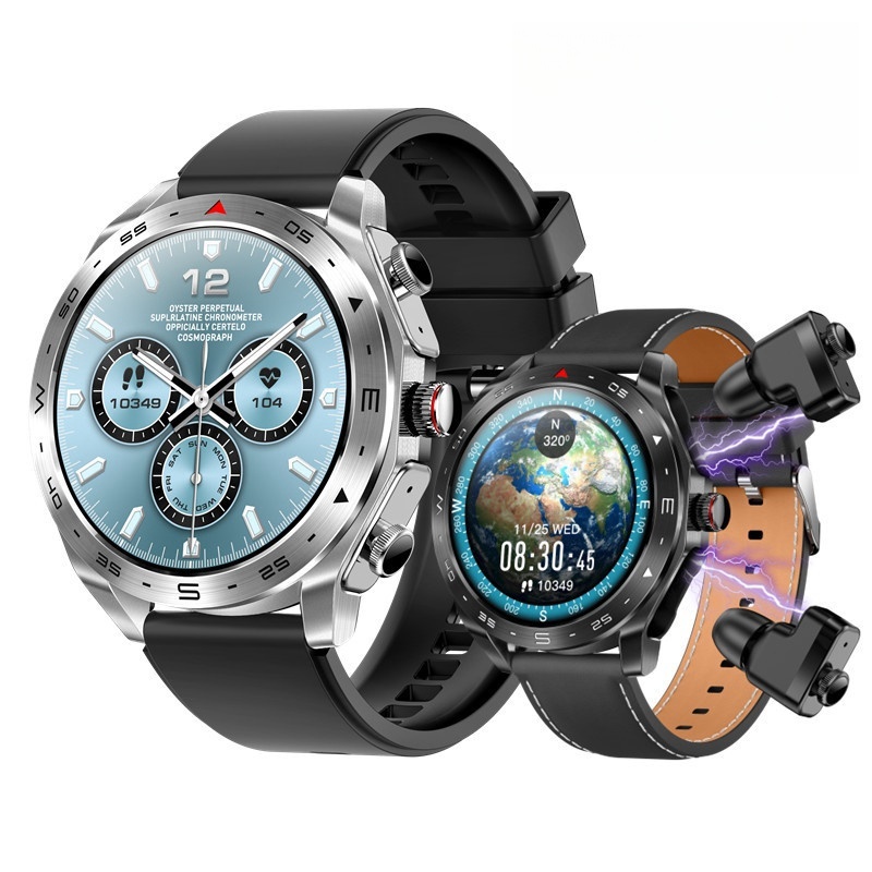 2024 ใหม่ 2-In-1 สมาร์ทนาฬิกา TWS HIFI หูฟัง 1.52 "IPS T95 ผู้ชายฟิตเนส Tracker บลูทูธ Heart Rate คว