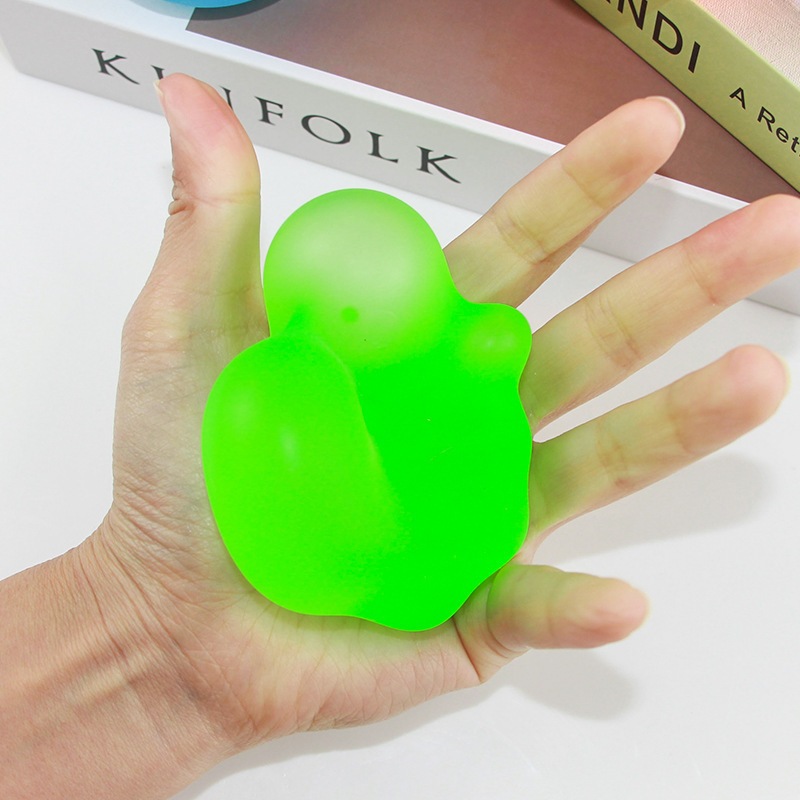 4 ซม.น่ารัก Anti-Stress Ball Frosted โปร่งใสความเครียดบรรเทายืดหยุ่นตลก Decompression Vent Bouncy Ball ของเล่น