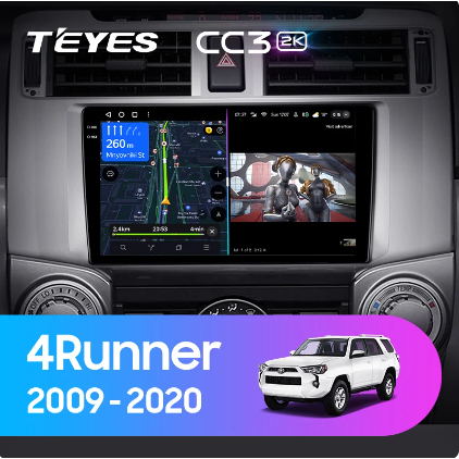 Teyes แผ่น dvd เครื่องเล่นมัลติมีเดีย วิทยุ CC3L CC3 2K GPS Android 10 No 2din 2 din สําหรับ Toyota 4Runner 5 N280 2009-2020