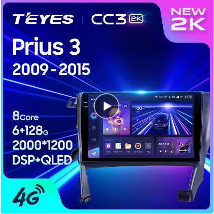 Teyes CC3L CC3 2K แผ่น dvd GPS นําทาง เครื่องเล่นมัลติมีเดีย วิทยุรถยนต์ เครื่องเล่นมัลติมีเดีย สเตริโอ GPS Android 10 No 2din 2 din สําหรับ Toyota Prius 3 XW30 2009-2015
