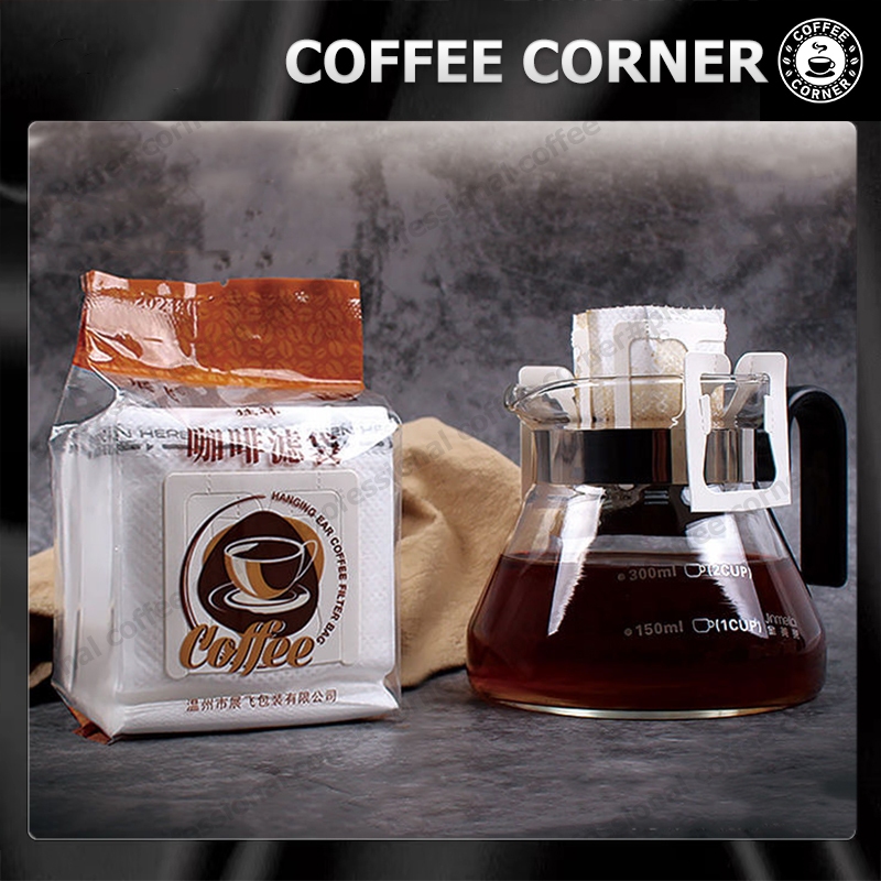 【สินค้าพร้อมส่ง】ถุงดริปกาแฟ 50ซอง ถุงกรองกาแฟดริป แบบมีหูแขวน ถุงกรองชา แบบใช้แล้วทิ้ง Drip Coffee Filter Bag
