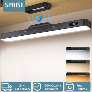 Sprise สายไฟ LED แม่เหล็ก ควบคุมแบบสัมผัส พร้อมจอแสดงผลแบตเตอรี่ ปรับได้ สําหรับห้องครัว ตู้เสื้อผ้า ตู้เสื้อผ้า