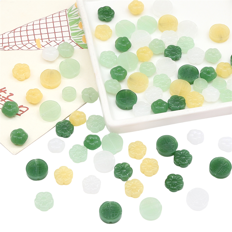 ลูกปัดแก้ว รูปดอกพลัม สําหรับทําเครื่องประดับ สร้อยคอ สร้อยข้อมือ ต่างหู DIY จํานวน 10 ชิ้น ต่อถุง - รูปที่ 4