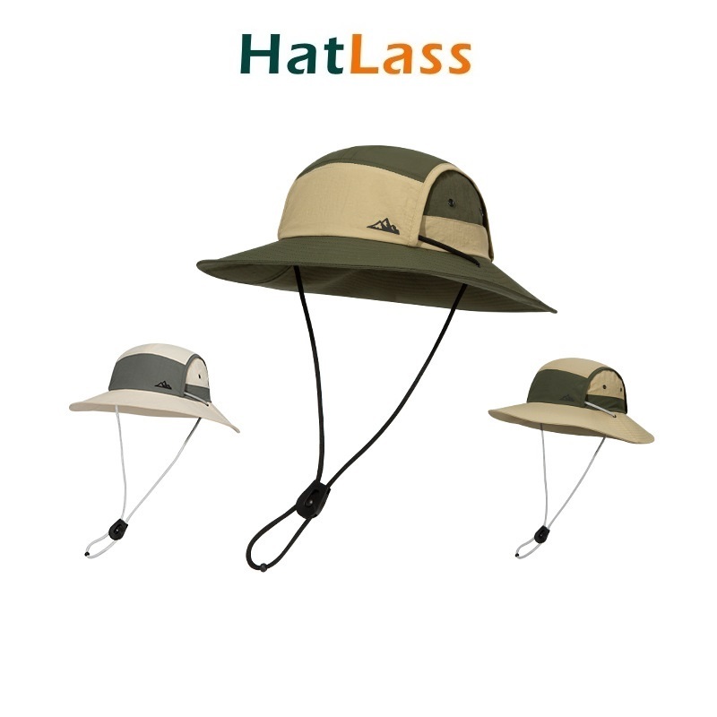 Hatlass หมวกบักเก็ต กันน้ํา / หมวกตกปลา เดินป่า ป้องกันรังสียูวี ระบายอากาศ กีฬากลางแจ้ง หมวกชาวประมง
