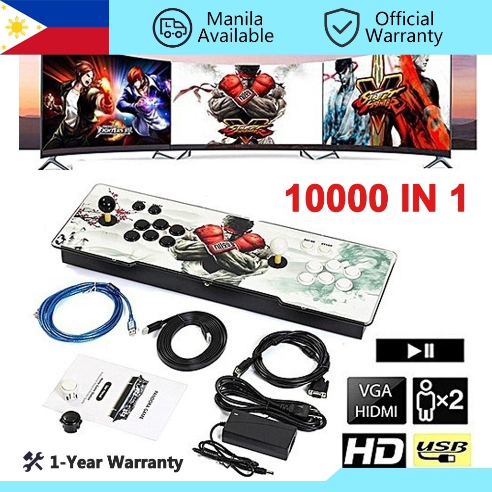 เกมแพดคอนโซลอิเล็กทรอนิกส์ game console 10000 in 1 Pandoras 40S 3d arcade two player KOF เครื่องเกมคู่