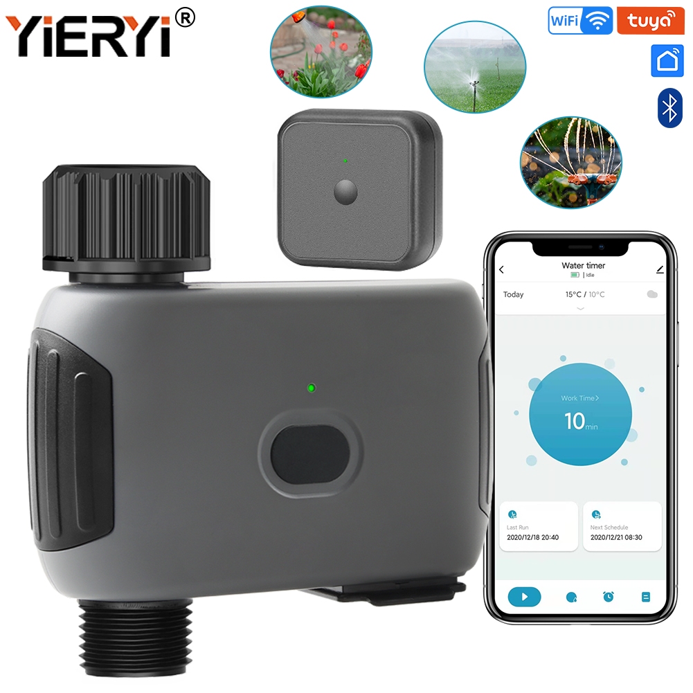 Yieryi เครื่องจับเวลาสปริงเกลอร์ WiFi ตั้งเวลารดน้ําอัตโนมัติ ควบคุมผ่านแอพ สําหรับรดน้ําในสวน สนามหญ้า ฟาร์ม
