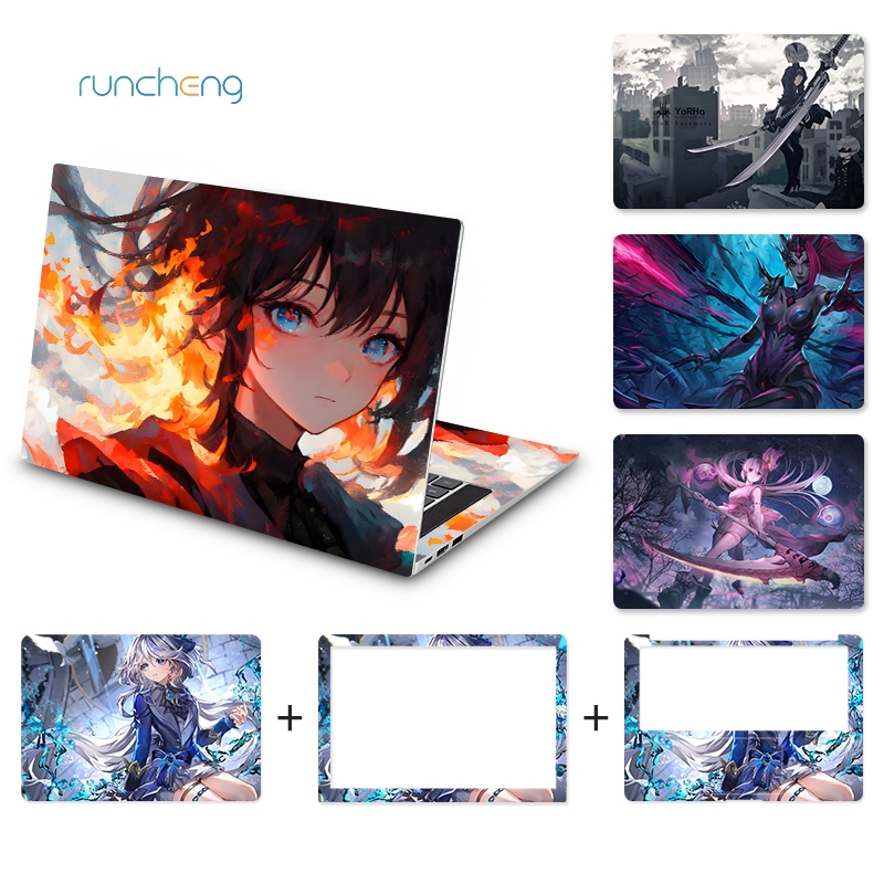 [3 ชิ้น] ต้นฉบับมือวาดตัวละครการออกแบบดูดีสากลแล็ปท็อปคอมพิวเตอร์ผิวกันน้ํากันฝุ่นกันน้ํามันวัสดุพีวีซีสติกเกอร์แล็ปท็อป10/12/13/14/15/17