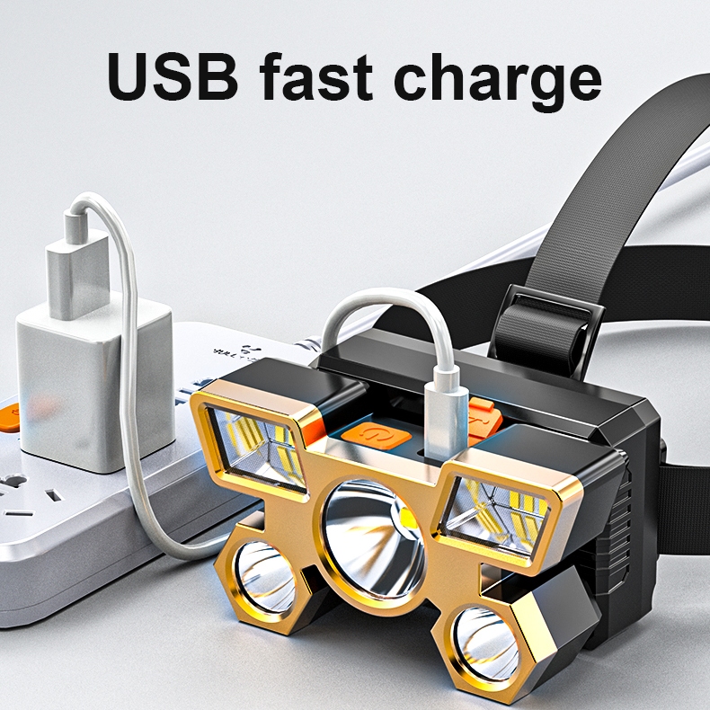 Smilingshark K71 ไฟฉายคาดหัว LED 3000 lumen ไฟหน้าซุปเปอร์ไบรท์ 4โหมด USB ชาร์จใหม่ได้ กันน้ำสำหรับทำงานตกปลาเดินป่าตั้งแคมป์ — صورة 7