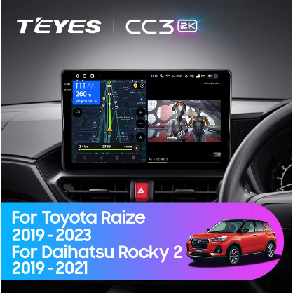 Teyes CC3L CC3 2K เครื่องเล่นมัลติมีเดีย วิดีโอ GPS นําทาง สเตอริโอ GPS Android 10 No 2din 2 din สําหรับรถยนต์ Daihatsu Rocky 2 2019-2021 RHD 1 2019-2023