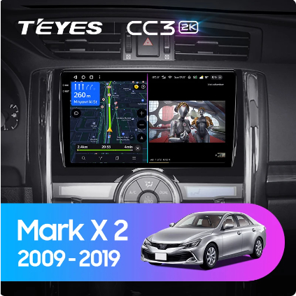 Teyes เครื่องเล่นมัลติมีเดีย วิทยุ CC3L CC3 2K GPS Android 10 No 2din 2 din สําหรับรถยนต์ Toyota Mark X X130 2 I2009-2019