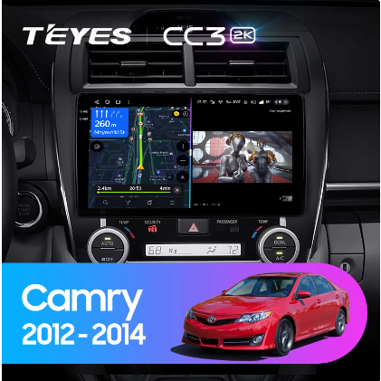 Teyes แผ่น dvd เครื่องเล่นมัลติมีเดีย วิทยุ CC3L CC3 2K สําหรับ Toyota Camry 7 XV 50 55 2012-2014 US EDITION GPS Android 10 No 2din 2