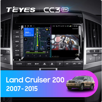Teyes เครื่องเล่นมัลติมีเดีย วิทยุ CC3L CC3 2K GPS Android 10 No 2din 2 din สําหรับ Toyota Land Cruiser 11 200 2007-2015
