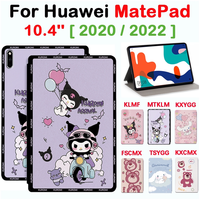 เคสแท็บเล็ตหนัง แบบฝาพับ ลายการ์ตูนน่ารัก คุณภาพสูง สําหรับ Huawei MatePad 10.4 นิ้ว 2020 2022 BAH3-W09 AL00 L09 W59 BAH4-W09