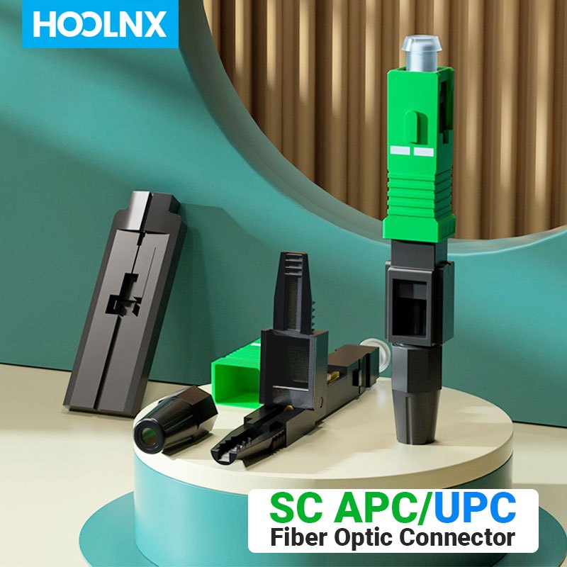 Hoolnx ตัวต่อ Fiber Optic ไม่ต้องปรับ [SM SC/UPC/APC 9/125μm] - รับประกัน 1 ปี | FTTH Fast Connector Preloaded