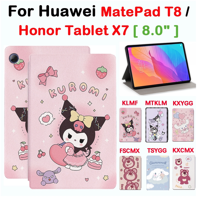 สําหรับ Huawei MatePad T8 8.0 นิ้ว Kobe2-L09 L03 L09 W09 น่ารักคุณภาพสูงหนัง PU Honor แท็บเล็ต X7 8.