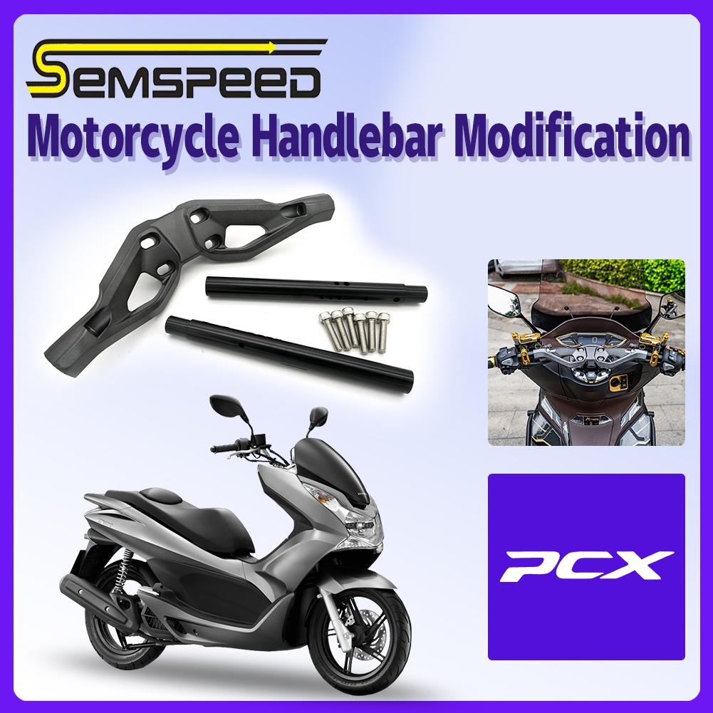 【SEMSPEED】Honda PCX150 PCX160 PCX125 2012-2024 แฮนด์บาร์ ดัดแปลง สําหรับรถจักรยานยนต์