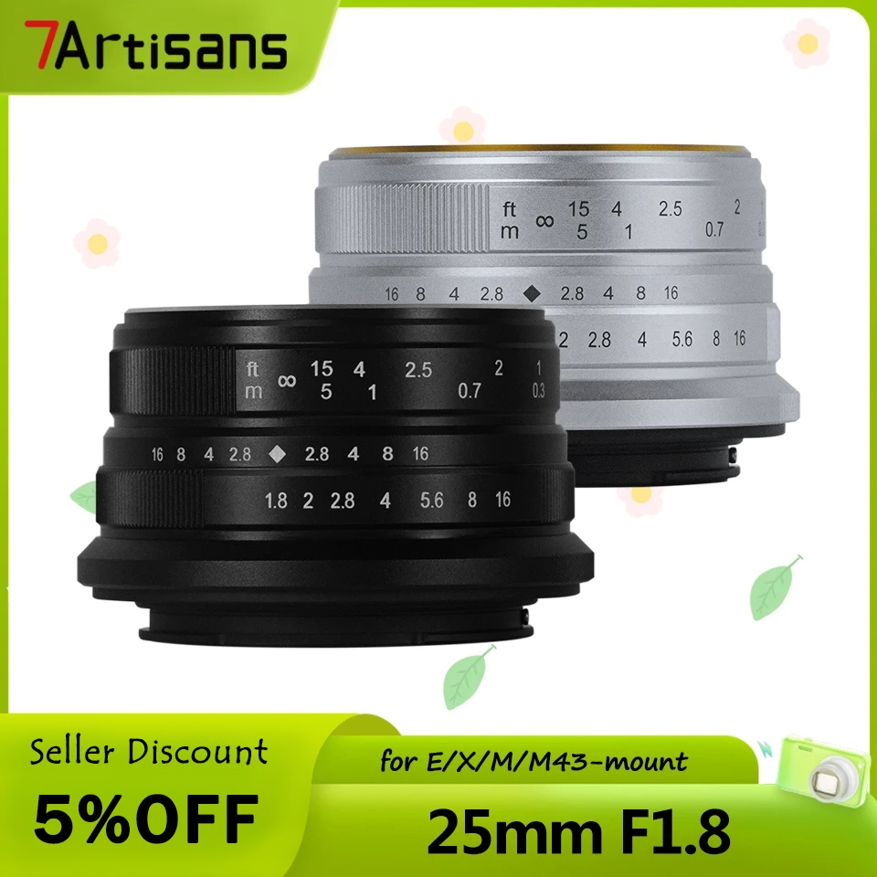 7artisans 25mm F1.8 Prime Lens to All Single Series สําหรับกล้องมิเรอร์เลส