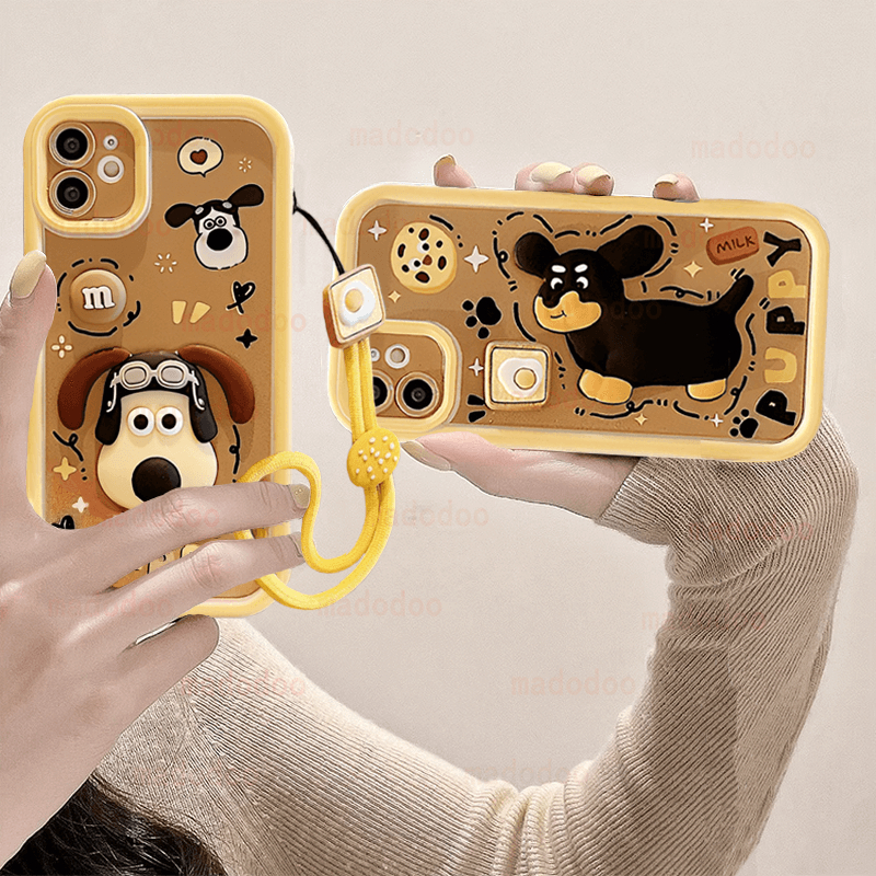 เคส Cute 3D Puppy Doll For OPPO A6 Pro A60 A58 A78 A57 A17 A17K A16K A16 A16S A74 A95 A55 4G A54 A15