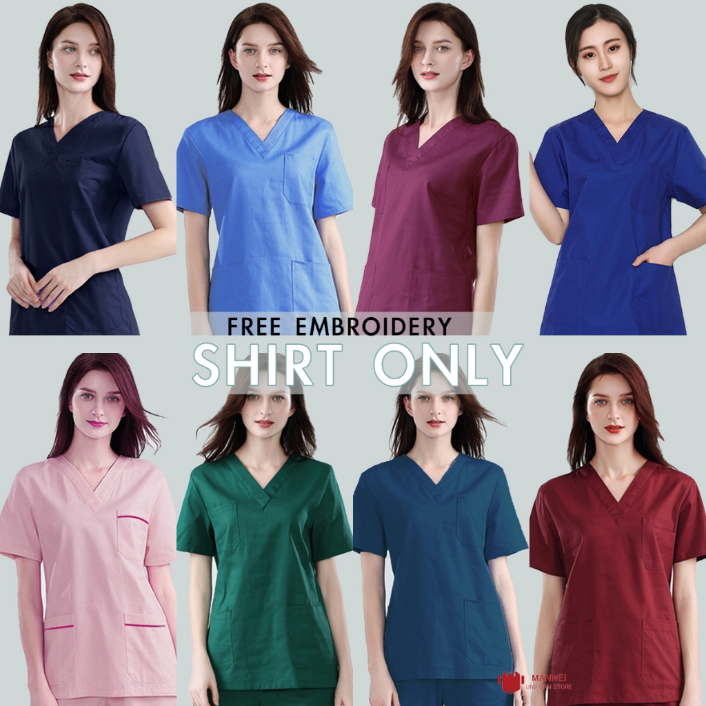 BAJU SCRUB MEDICAL SCRUB SUIT สครับหมอสําหรับผู้หญิง / สูงสุดเท่านั้น