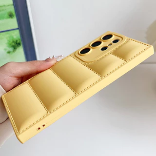 SAMSUNG สามมิติเบาะลมลงเสื้อแจ็คเก็ตเลนส์เต็มรอบทิศทางซิลิโคนเคสโทรศัพท์เหมาะสําหรับSamsung Galaxy S26 S25 S24 S23 Plus Ultra Note20Ultra