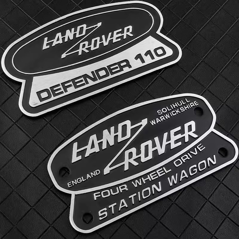 สติกเกอร์โลหะ ลายตราสัญลักษณ์ 3D ดัดแปลง สําหรับติดตกแต่งรถยนต์ Land Rover Defender ครบรอบ 110 ปี Di