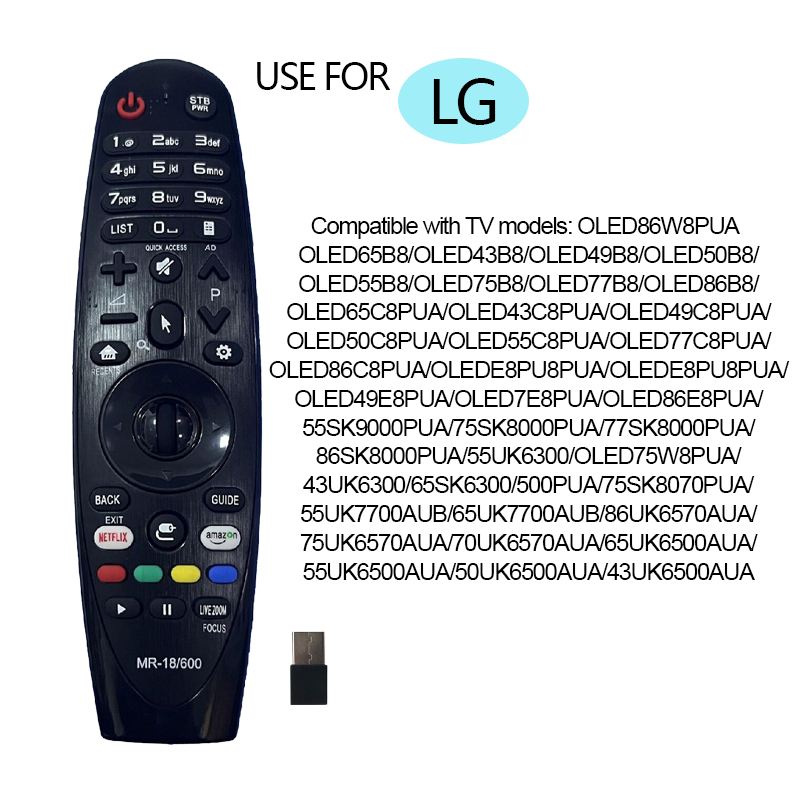เหมาะสําหรับ LG LCD TV รีโมทคอนโทรลพร ้ อมเมาส ์ MR-18/600 AN-MR18BA AN-MR600G AN-MR650