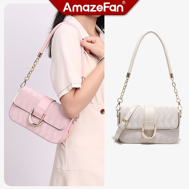 AmazeFan กระเป๋ารักแร้ผู้หญิงทันสมัย เรียบง่าย กระเป๋าใต้วงแขน สําหรับผู้หญิง PINK