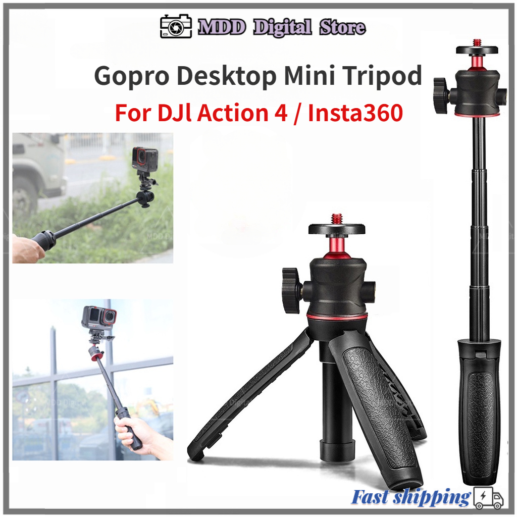 Gopro 12 ขาตั้งกล้องมินิเดสก์ท็อป Mini Mount DJI Action 4/Insta360 X3 กล้องแอคชั่นแคมเมราไม้เซลฟี่