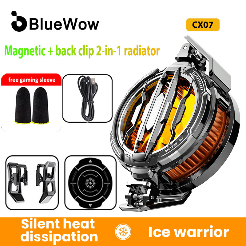 Bluewow CX07 พัดลมระบายความร้อน ฮีตซิงก์ PUGB แบบพกพา สําหรับโทรศัพท์มือถือ